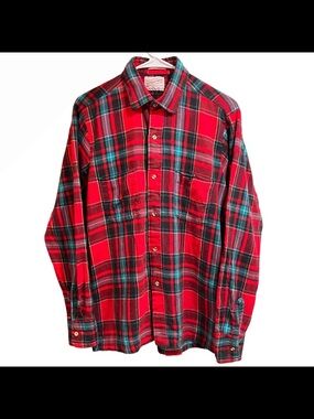 VTG Golden Key Men Shirt Square Bottom Button Up 15 M 15 1/2